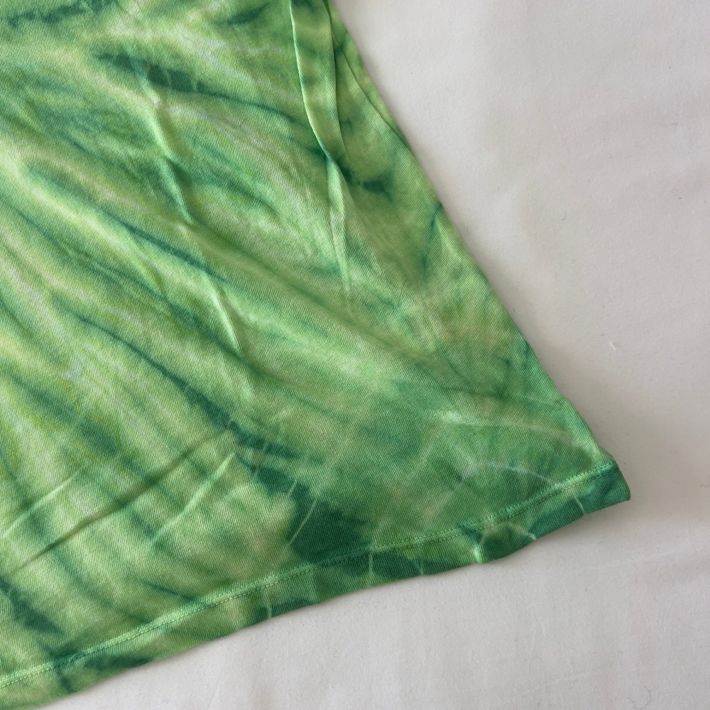 LACUSA Uniform Green Spiral Tie Dye Short Sleeve T-Shirt Mens Small - Picture 3 of 5
